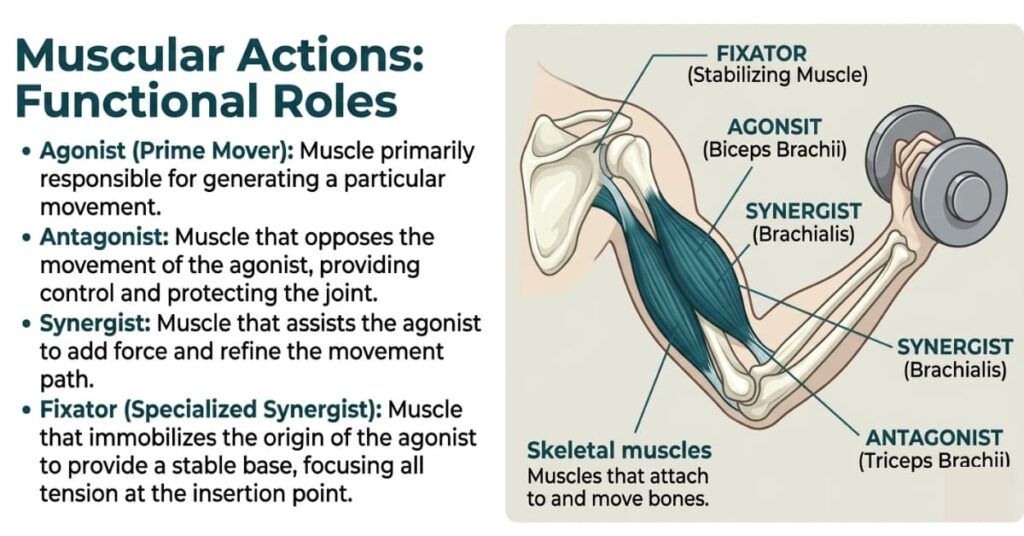 the Agonist, the Antagonist, the Synergist, and the Fixator.